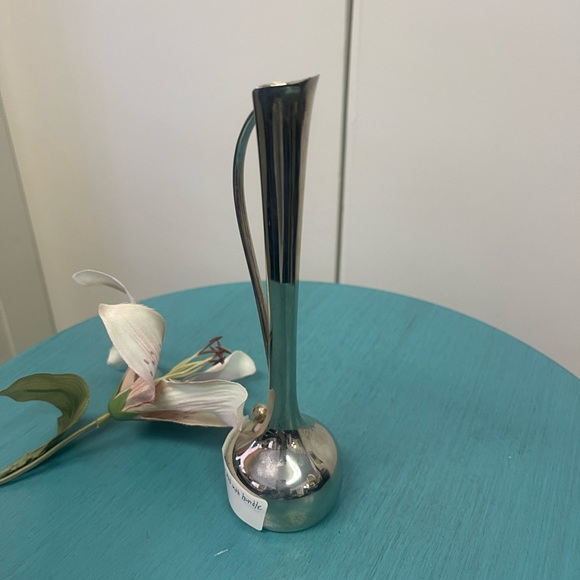 3, silver plated pitcher bud with handel - Picture 3 of 12